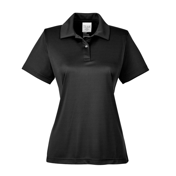 Team 365 Women's Zone Performance Polo, Black, Front view
