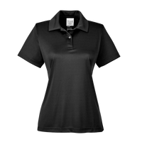 Team 365 Women's Zone Performance Polo, Black, Front view