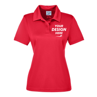 Team 365 Women's Zone Performance Polo, Sport Red, Front view, Mockup