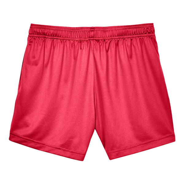 Team 365 Women's Zone Performance Shorts, Sport Red, Back view