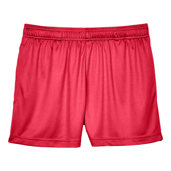 Team 365 Women's Zone Performance Shorts, Sport Red, Front view