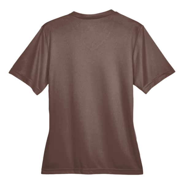 Team 365 Women's Zone Performance T-Shirt, Sport Dark Brown, Back view