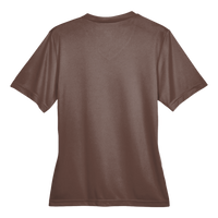 Team 365 Women's Zone Performance T-Shirt, Sport Dark Brown, Back view