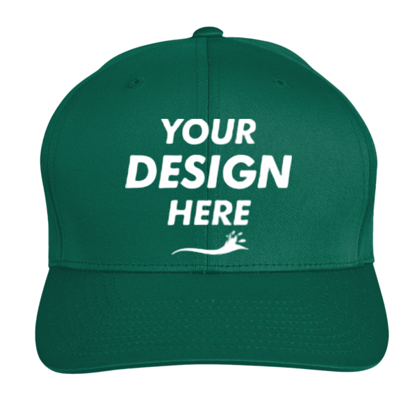 Team 365 Youth Zone Performance Cap by Yupoong®, Sport Forest, Front view, Mockup