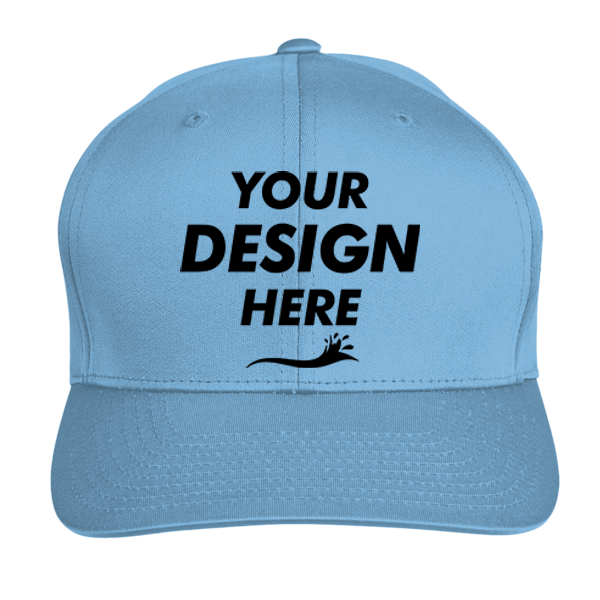 Team 365 Youth Zone Performance Cap by Yupoong®, Sport Light Blue, Front view, Mockup