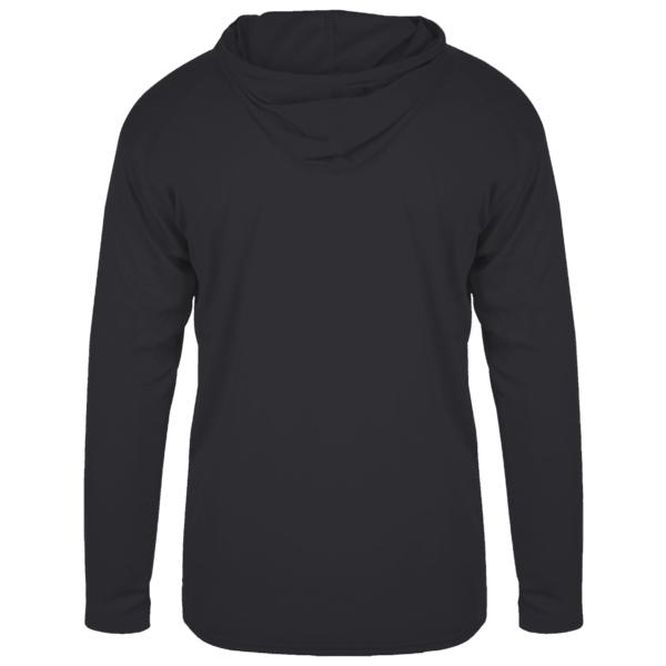 Team 365 Youth Zone Performance Hooded T-Shirt, Black, Back view
