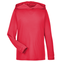 Team 365 Youth Zone Performance Hooded T-Shirt, Sport Red, Front view