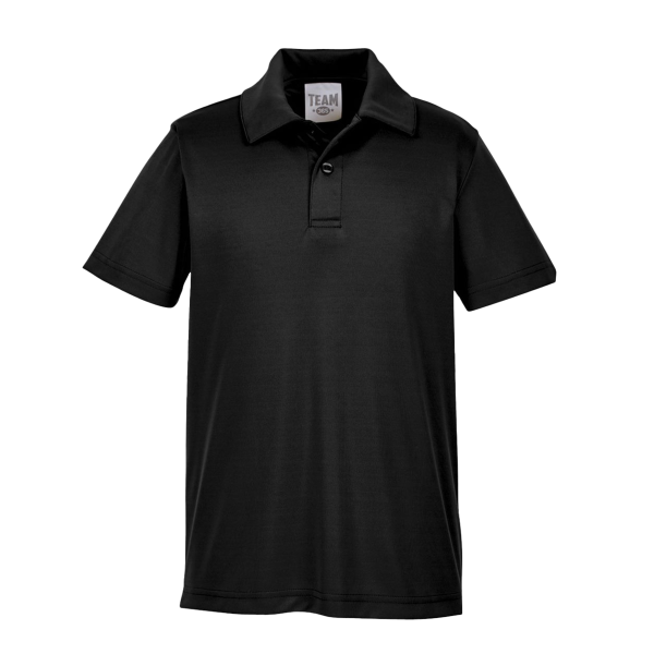 Team 365 Youth Zone Performance Polo, Black, Front view