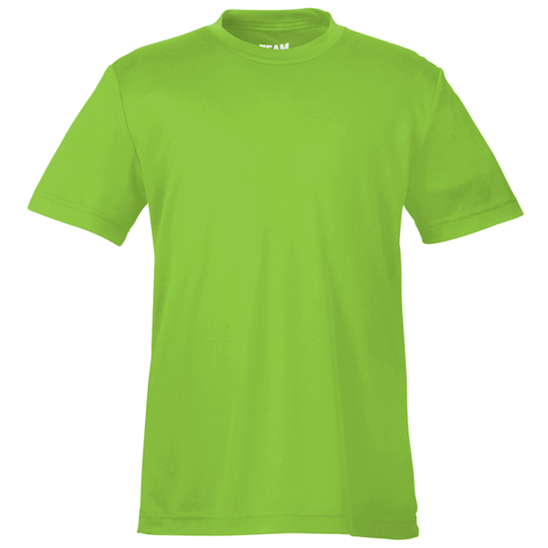 Team 365 Youth Zone Performance T-Shirt, Acid Green, Front view