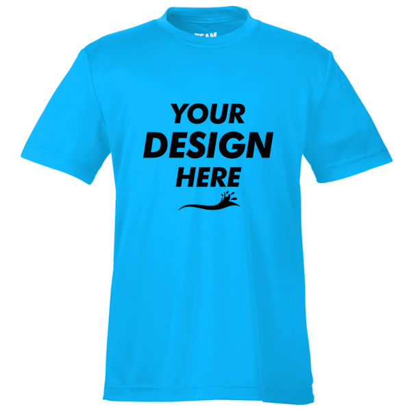 Team 365 Youth Zone Performance T-Shirt, Electric Blue, Front view, Mockup