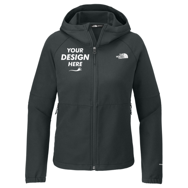 The North Face Double Knit Full Zip Hoodie, Asphalt Grey / Asphalt Grey, Front view, Mockup