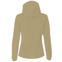 The North Face Women's Double Knit Full Zip Hoodie, Khaki Stone / Tnf Black, Back view