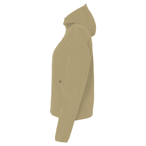 The North Face Women's Double Knit Full Zip Hoodie, Khaki Stone / Tnf Black, Left Sleeve view