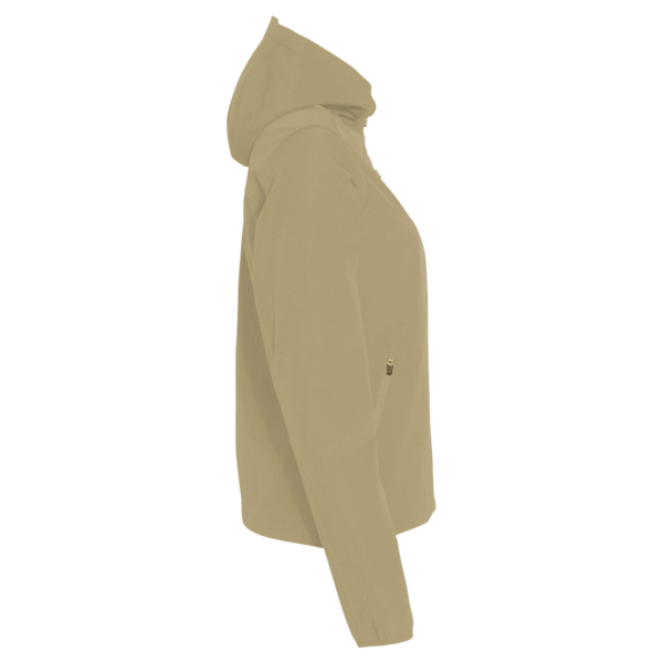 The North Face Women's Double Knit Full Zip Hoodie, Khaki Stone / Tnf Black, Right Sleeve view