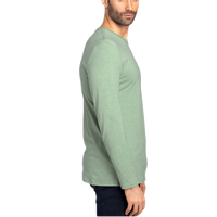 Threadfast Apparel Unisex Ultimate CVC Long Sleeve T-Shirt, Army Heather, Right Sleeve view