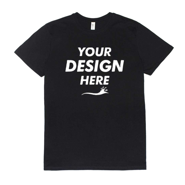 Threadfast Apparel Unisex Ultimate CVC T-Shirt, Black, Front view, Mockup