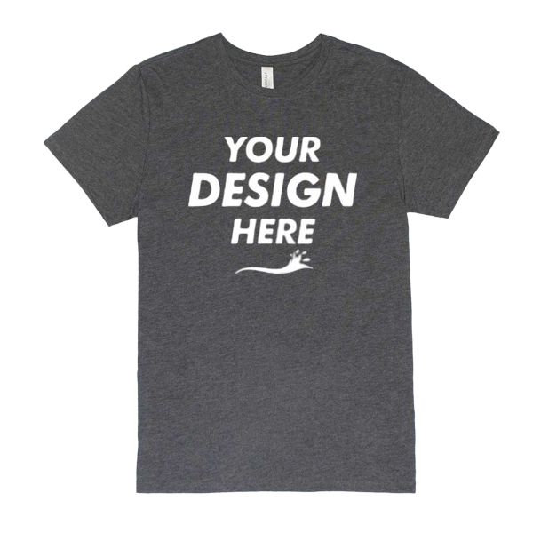 Threadfast Apparel Unisex Ultimate CVC T-Shirt, Charcoal Heather, Front view, Mockup