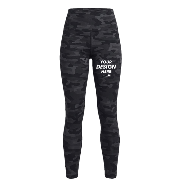 Threadfast Apparel Women's Impact Leggings, Dark Camo, Front view, Mockup