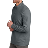 Travis Mathew Coveside 1/4 Zip, Dark Grey Heather, Left Sleeve view