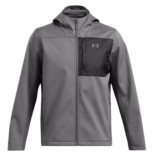 Under Armour Men's ColdGear® Infrared Shield 2.0 Hooded Jacket, Castlerock / Coastal, Front view