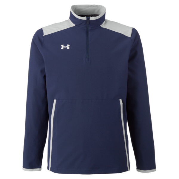 Under Armour Men's Motivate 3.0 Quarter-Zip Pullover, Midnight Navy / White / White, Front view