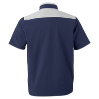 Under Armour Men's Motivate 3.0 Short Sleeve Half-Zip, Midnight Navy / White / White, Back view