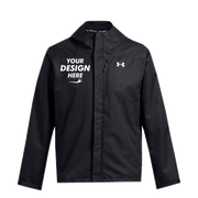 Under Armour Men's Porter 3-in-1 2.0 Jacket, Black / White, Front view, Mockup