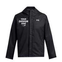 Under Armour Men's Porter 3-in-1 2.0 Jacket, Black / White, Front view, Mockup