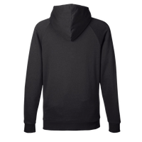 Under Armour Men's Rival Fleece Hooded Sweatshirt, Black / White, Back view