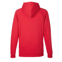 Under Armour Men's Rival Fleece Hooded Sweatshirt, Red / White, Back view