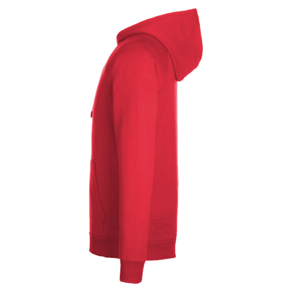 Under Armour Men's Rival Fleece Hooded Sweatshirt, Red / White, Left Sleeve view