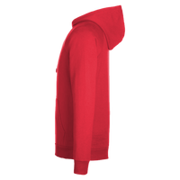 Under Armour Men's Rival Fleece Hooded Sweatshirt, Red / White, Left Sleeve view