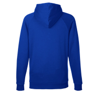 Under Armour Men's Rival Fleece Hooded Sweatshirt, Royal / White, Back view