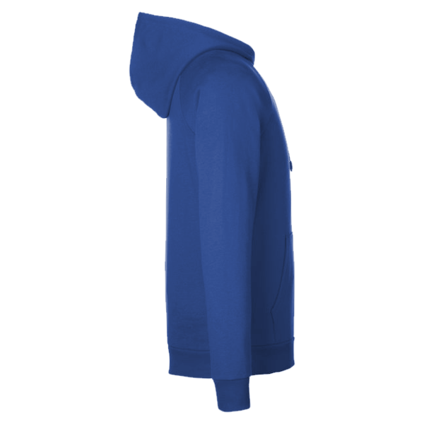 Under Armour Men's Rival Fleece Hooded Sweatshirt, Royal / White, Right Sleeve view