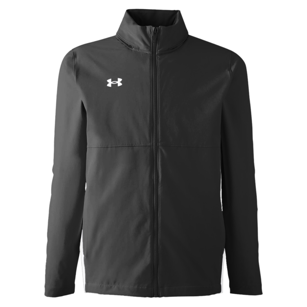 Under Armour Men's Rival Stretch Jacket, Black / White, Front view