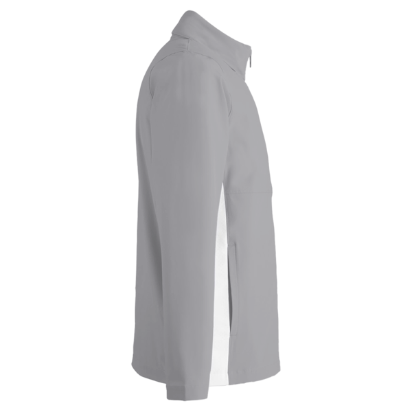 Under Armour Men's Rival Stretch Jacket, Mod Grey / White, Right Sleeve view