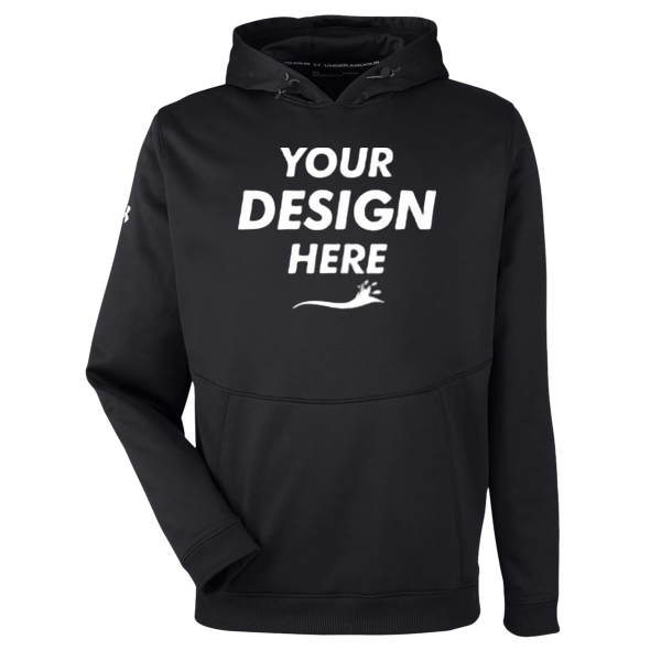 Under Armour Men's Storm Armour Fleece, Black / White, Front view, Mockup