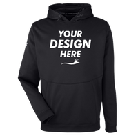Under Armour Men's Storm Armour Fleece, Black / White, Front view, Mockup
