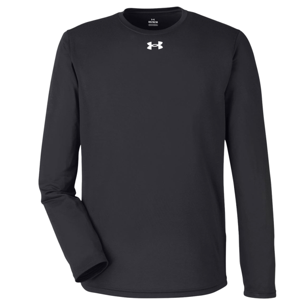 Under Armour Men's Team Tech™ Long Sleeve T-Shirt, Black / White, Front view