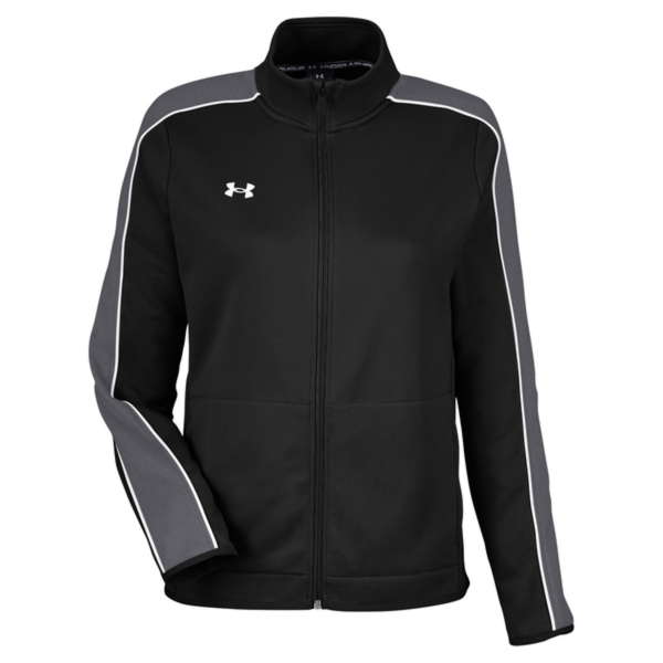 Under Armour Women's Command Full-Zip 2.0 Jacket, Black / White, Front view
