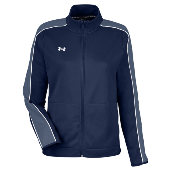 Under Armour Women's Command Full-Zip 2.0 Jacket, Midnight Navy / White, Front view