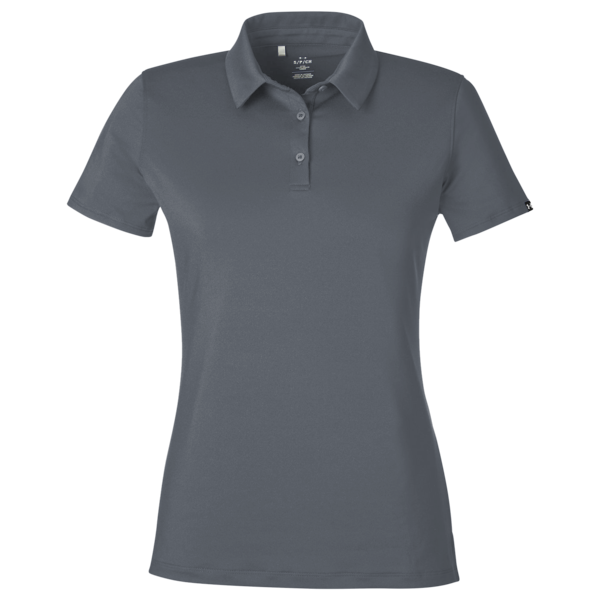 Under Armour Women's Recycled Polo, Castlerock / White, Front view