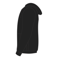 Volunteer Knitwear Chore Fleece Full Zip Hoodie, Deep Black, Left Sleeve view